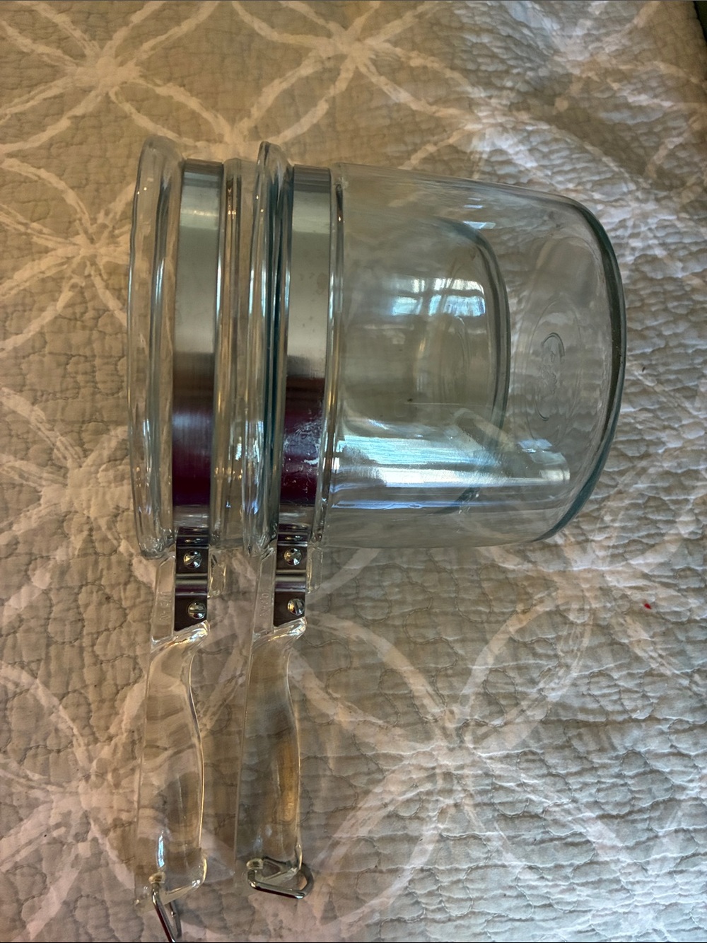 Vintage Pyrex Flameware Double Boiler - 2 pieces, glass